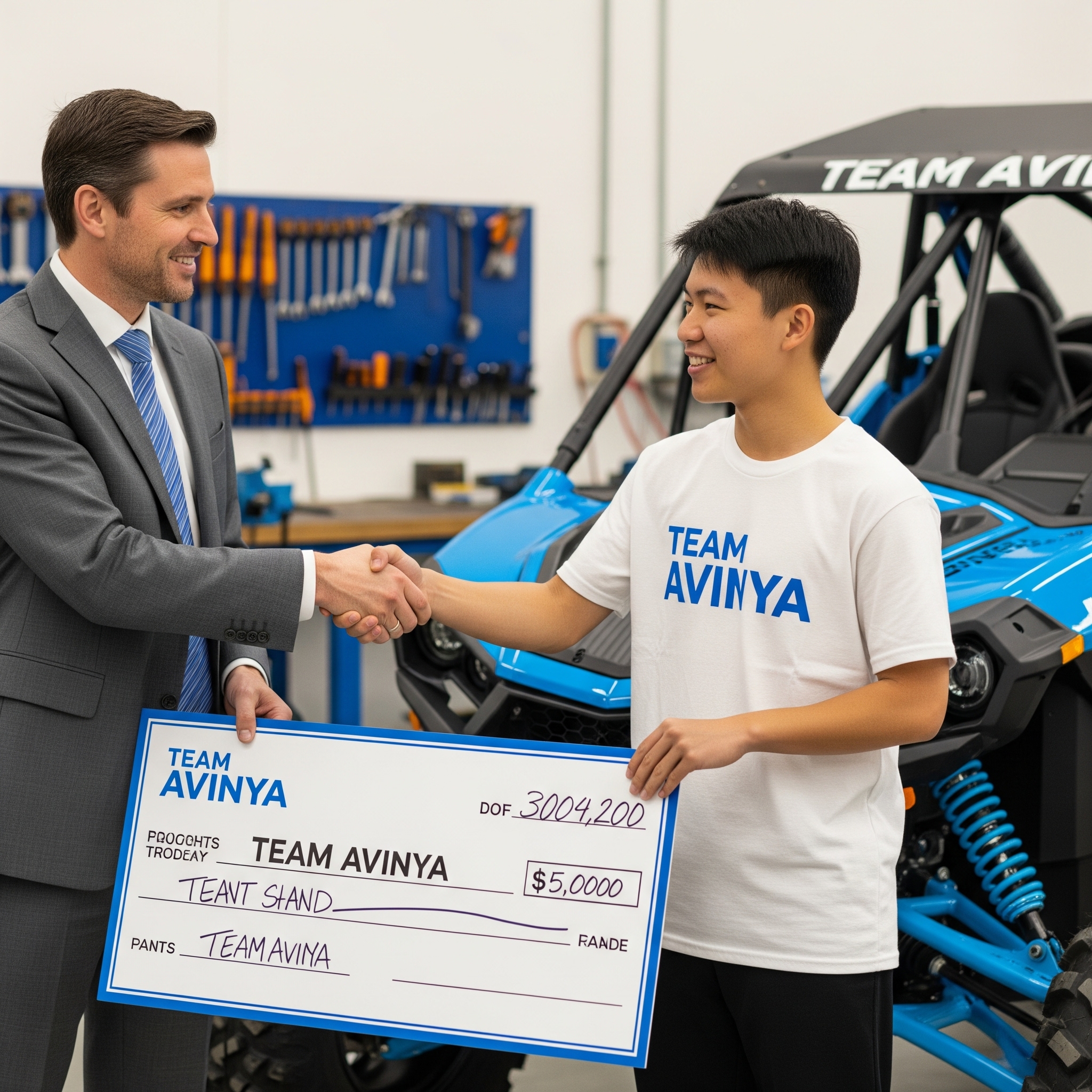 Financial support illustration for Team Avinya electric ATV racing sponsorship